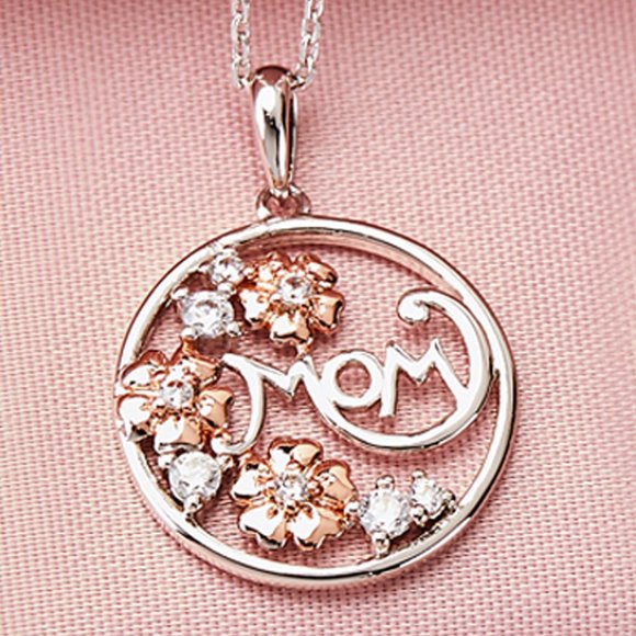Mom Flower Necklace, Charmed Aroma Mothers Day Necklace Collection - Picture 1 of 3
